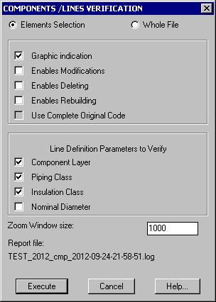 Components/Lines Verification